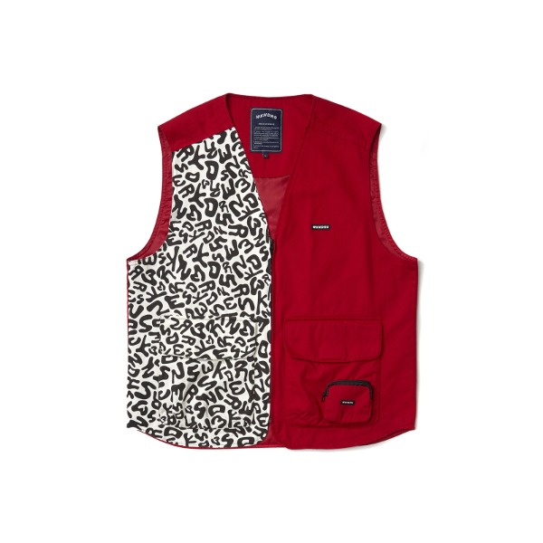DRILL VEST ZIPUP (RED)