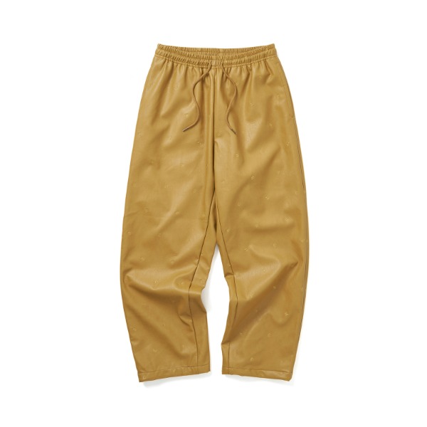 CURRENCY LEATHER PANTS (MUSTARD)
